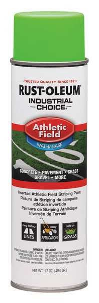 Athletic Field Striping Paint, 17 oz., Fluorescent Green, Water -Based