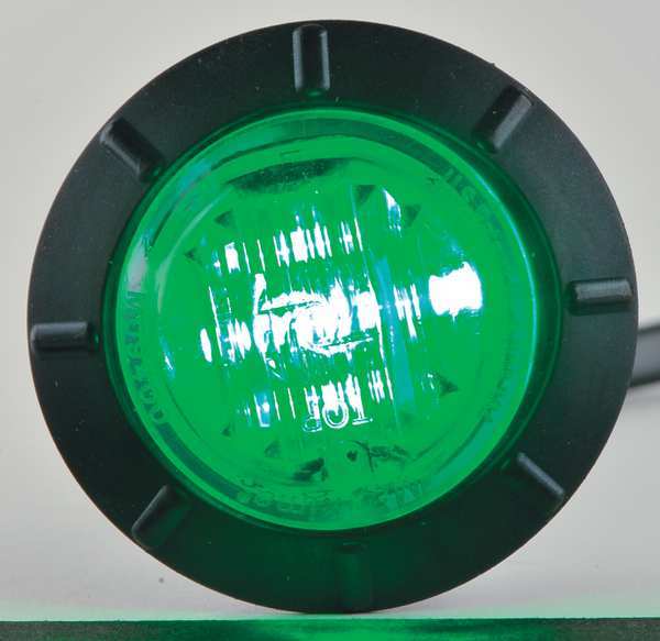 Courtesy Light, 6 LED, 1-1/4In Round, Green