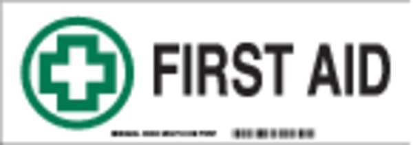 First Aid Sign, 3-1/2X10