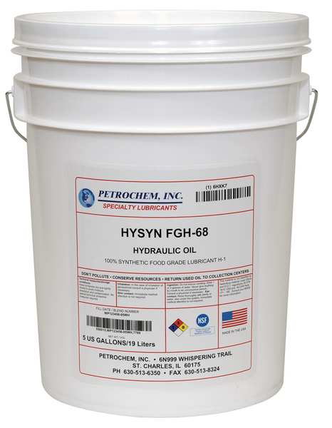 5 gal Hydraulic Oil Pail 68 ISO Viscosity, 20W SAE
