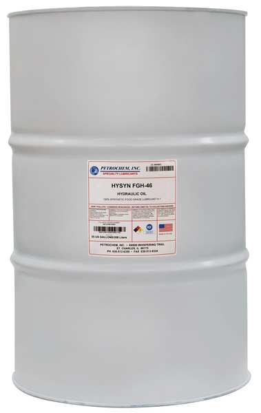 55 gal Hydraulic Oil Drum 46 ISO Viscosity, 15W SAE