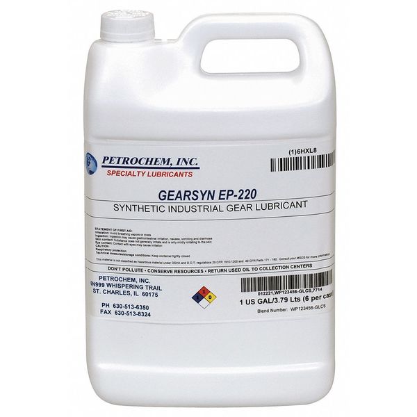 1 gal Gear Oil Can 220 ISO Viscosity, 90 SAE, Clear, Straw