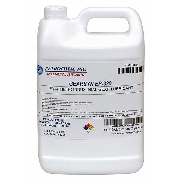 1 gal Gear Oil Can 320 ISO Viscosity, 140 SAE, Clear, Straw