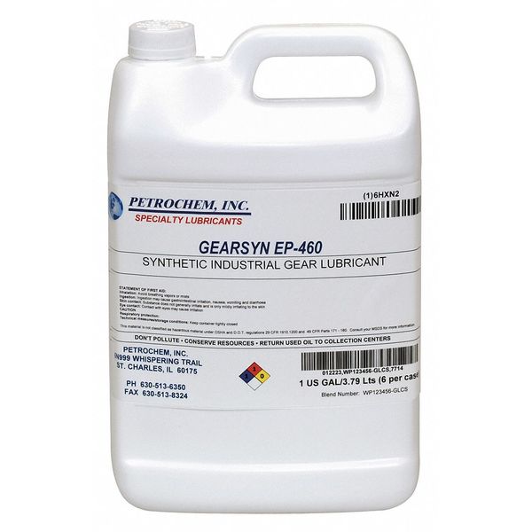 1 gal Gear Oil Can 460 ISO Viscosity, 140 SAE, Clear, Straw