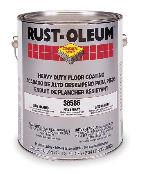 1 gal Floor Coating, High Gloss Finish, Navy Gray, Solvent Base