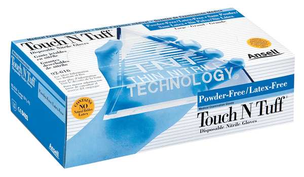 Lightweight Nitrile Disposable Gloves, Nitrile, Powder Free, Blue, XL, 150 PK