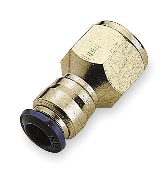 Female Pipe, 5/32 In, Tube/FNPT, Brass, PK10