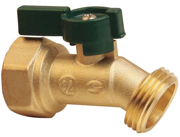 Hose Bibb, Quarter Turn, 1/2In, Brass