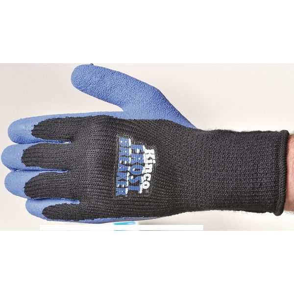 Coated Gloves, S, Black/Blue, PR, Gauge: 7