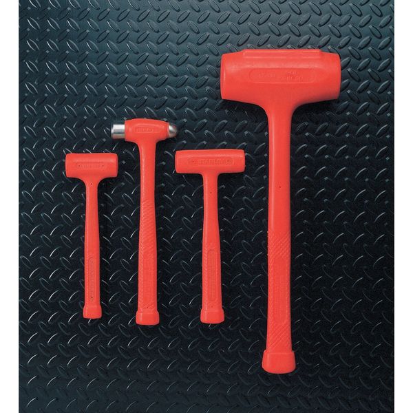 5 lb. Soft-Face Dead Blow Sledge Hammer, 20 in L, 2 3/4 in Face Dia., Steel, Red