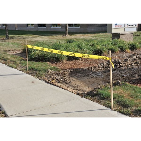 Barricade Tape, Yellow/Black, 1000ft x 3In