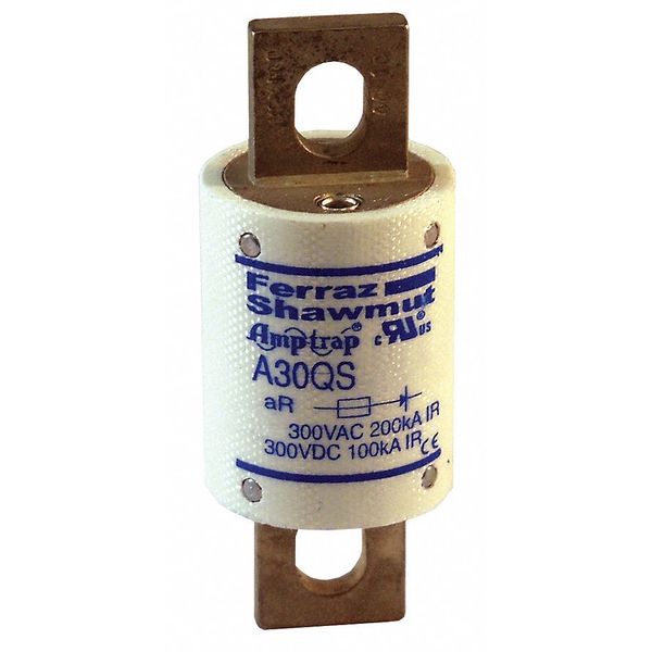 Semiconductor Fuse, High Speed, 100A, A30QS Series, 300V AC, 300V DC, 3-1/8 in L x 1-1/4 in dia