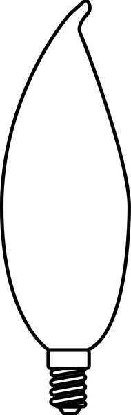 GE LIGHTING 25W, CA10 Incandescent Light Bulb