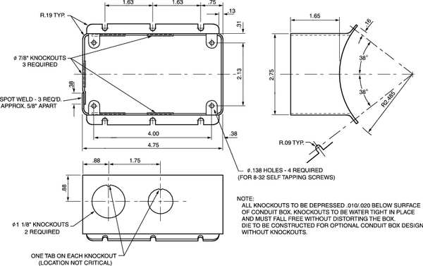 ConduitBoxKit, 42 Frame, Incl Cover, Screws