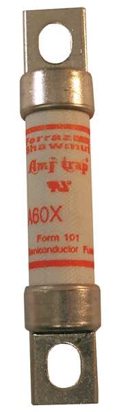 Semiconductor Fuse, Fast Acting, 60 A, A60X Series, 600V AC, Not Rated, 4-3/8