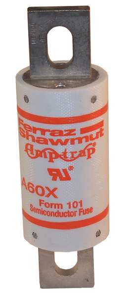 Semiconductor Fuse, Fast Acting, 400 A, A60X Series, 600V AC, Not Rated, 5-1/8