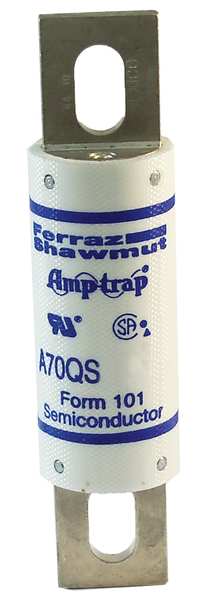 Semiconductor Fuse, Fast Acting, 200 A, A70QS-K Series, 700V AC, 700V DC, 5-1/16