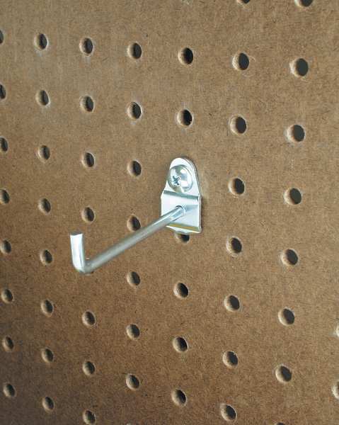 2-3/4 In. Single Rod 90 Degree Bend Steel Pegboard Hook for 1/8 In. and 1/4 In. Pegboard 10 Pack