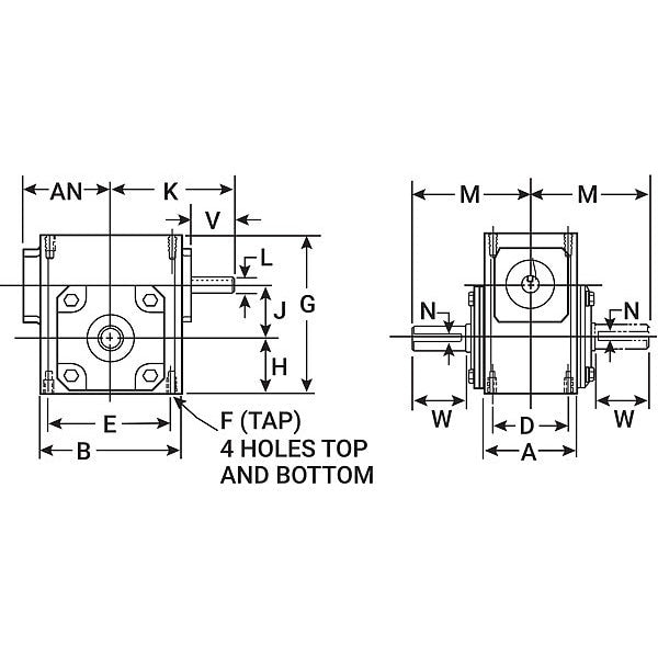 Speed Reducer, Indirect Drive, 60:1