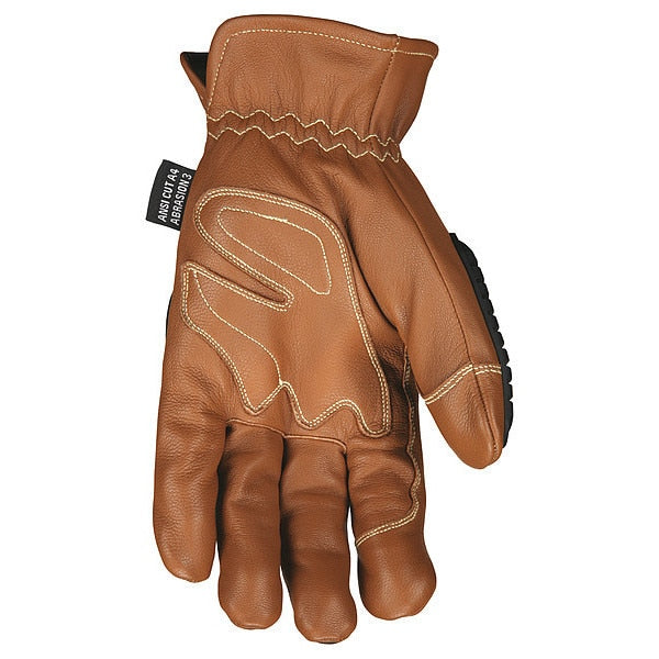Leather Gloves, Brown, XL, PR