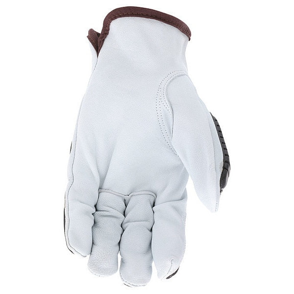 Leather Gloves, White, 2XL, PK12
