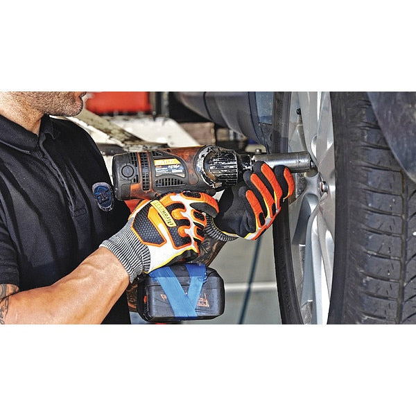 Knit Gloves, Full Finger Coverage, XL Sz