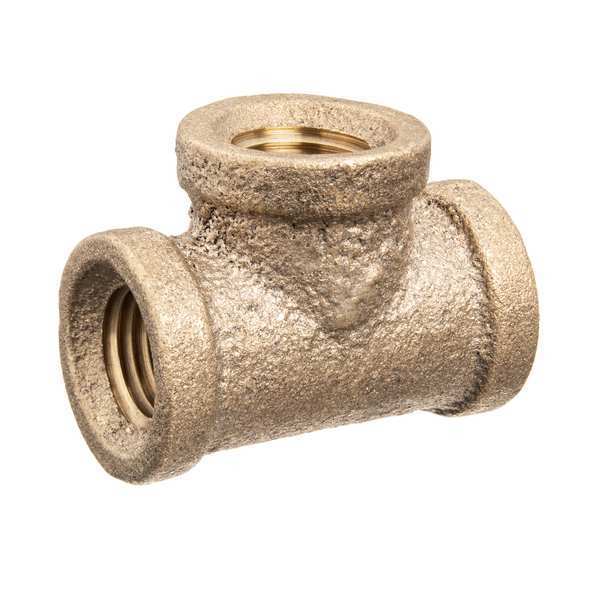 Tee, Brass, 4 in Pipe Size, Female NPT