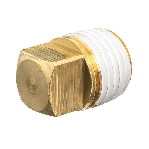 Hollow Square Head Plug, Brass, 1 1/4 in