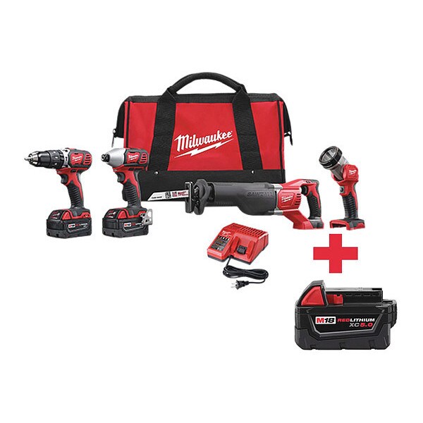 Cordless Combination Kit, 18.0V, Li-Ion