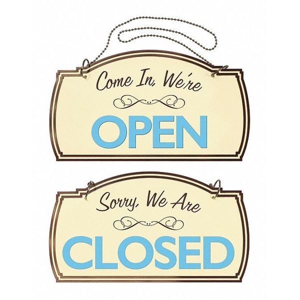 Sign, 2-Side, Boutique, Open/Close, 12x7