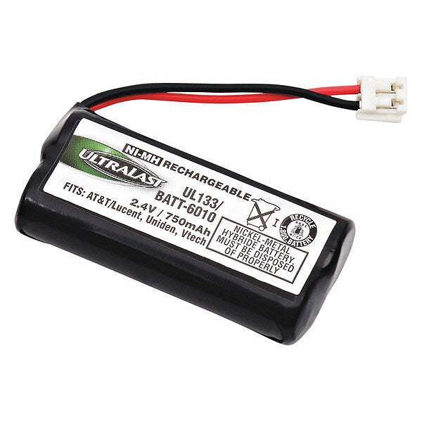 Battery 2.4 Volt Nickel Metal Hydride Ultralast Cordless Phone Battery