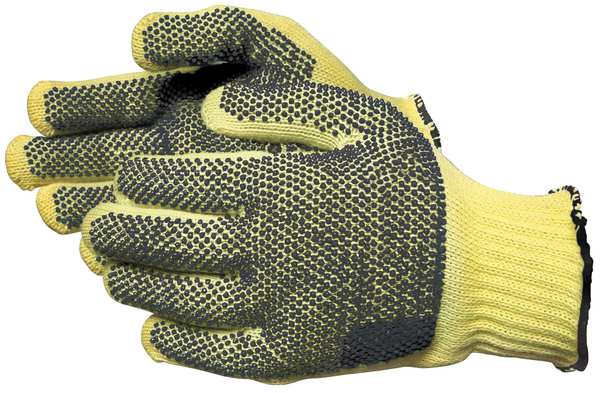 Cut Resistant Coated Gloves, A2 Cut Level, PVC, L, 1 PR
