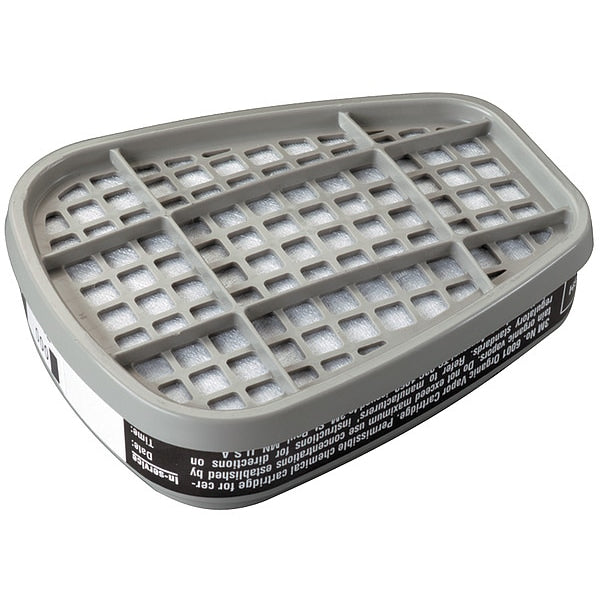 Combination Cartridge/Filter, Organic Vapor (OV)/P100, Bayonet, NIOSH, Black/Magenta, 2 Pack