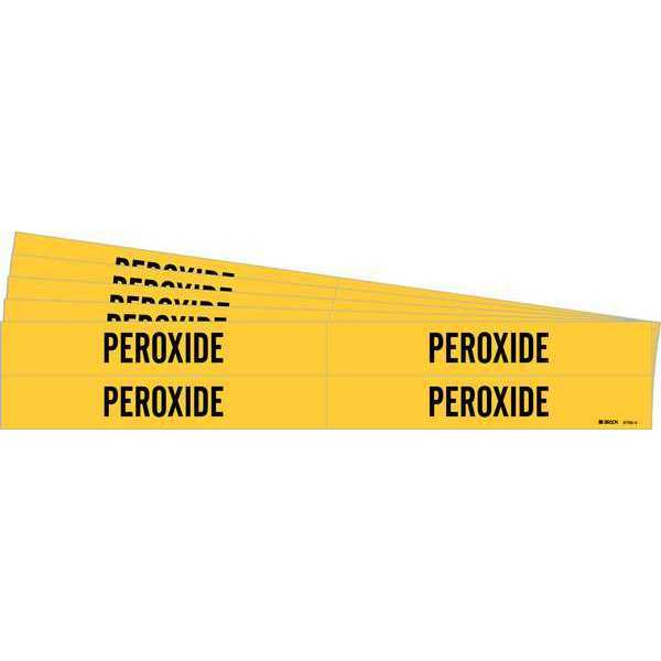 Pipe Marker, Adhesive, Black, Peroxide, PK5, 8796-4-PK