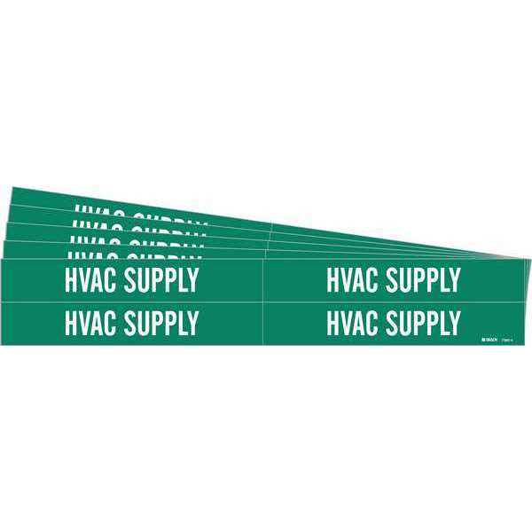 Pipe Marker, White, HVAC Supply, PK5, 7380-4-PK