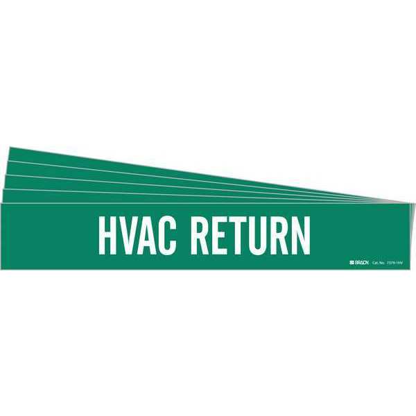 Pipe Marker, White, HVAC Return, PK5, 7379-1HV-PK