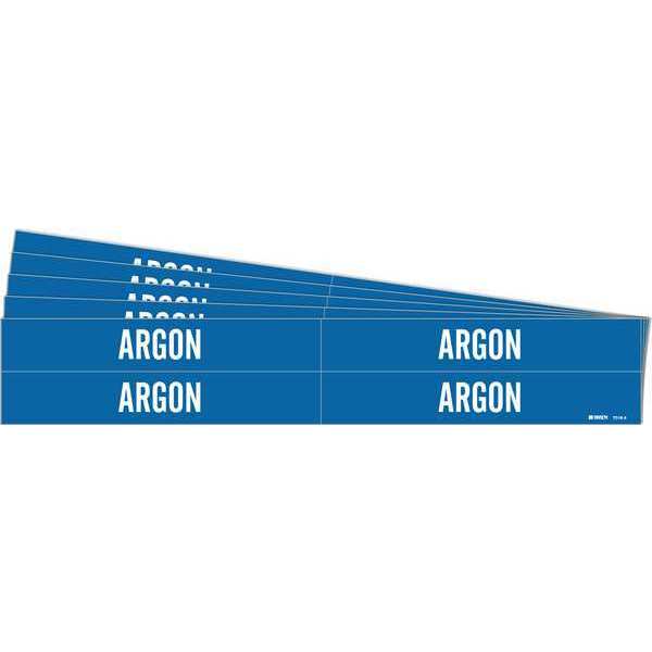 Pipe Marker, Adhesive, White, Argon, PK5, 7016-4-PK