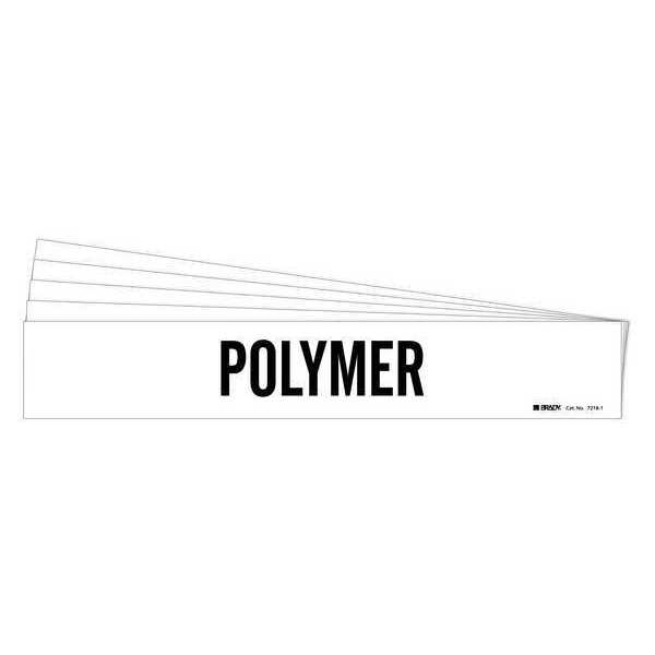Pipe Marker, Adhesive, Black, Polymer, PK5, 7216-1-PK