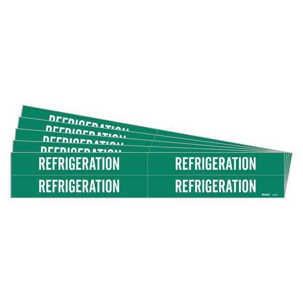 Pipe Marker, White, Refrigeration, PK5, 7238-4-PK