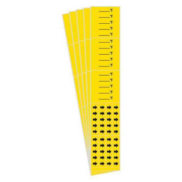 Pipe Marker, Adhesive, Black, F, PK5, 7308-3C-PK