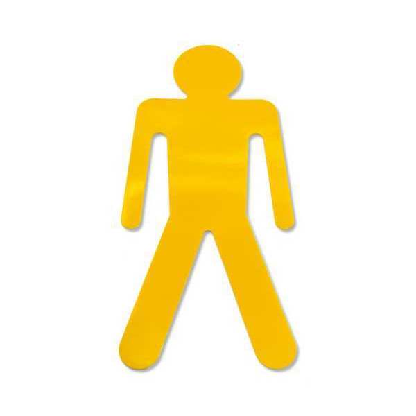 Floor Tape, Yellow, 6 inx10 in, Ped, PK20