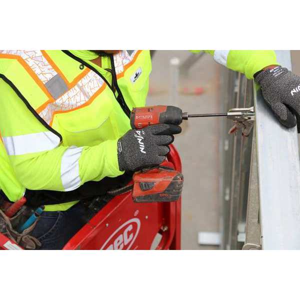 Gloves, Glass/Synthetic, Black/White, L, PR