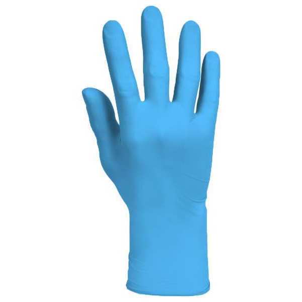 Disposable Gloves, Nitrile, Blue, 90 PK