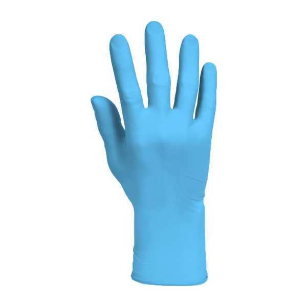 Disposable Gloves, Nitrile, Blue, M, 100 PK