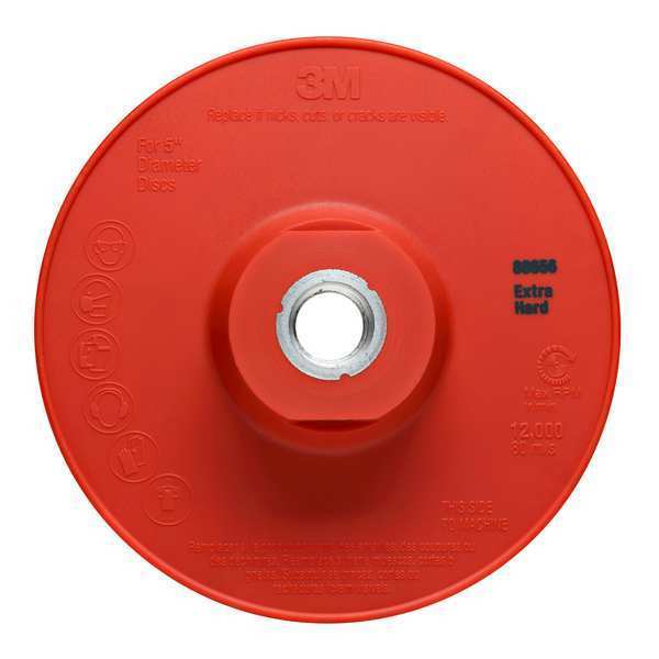 Fiber Disc Backup Pad, 5 in Dia, PK10