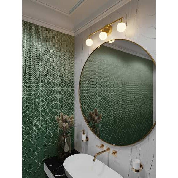 Pearl3LightLEDVanity, SatinBrass, 24in