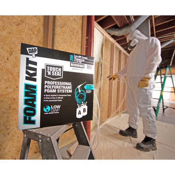 Multipurpose Insulating Spray Foam Sealant Kit, 41.56 lb, Cylinder, Cream, 2 Component