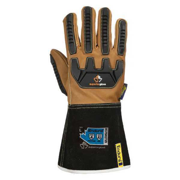 Work Gloves, Drivers, 3XL, Leather, PR