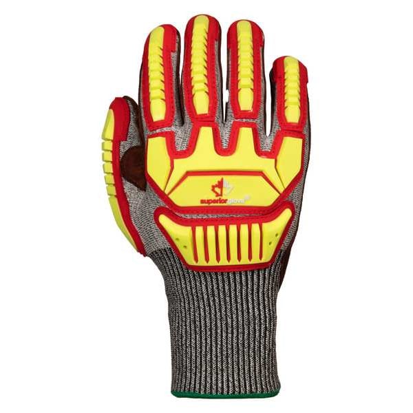 Work Gloves, Nitrile, XS, Black/Gray, PR