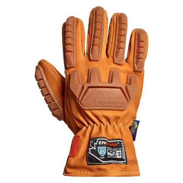 Work Gloves, Drivers, 2XL, Leather, PR